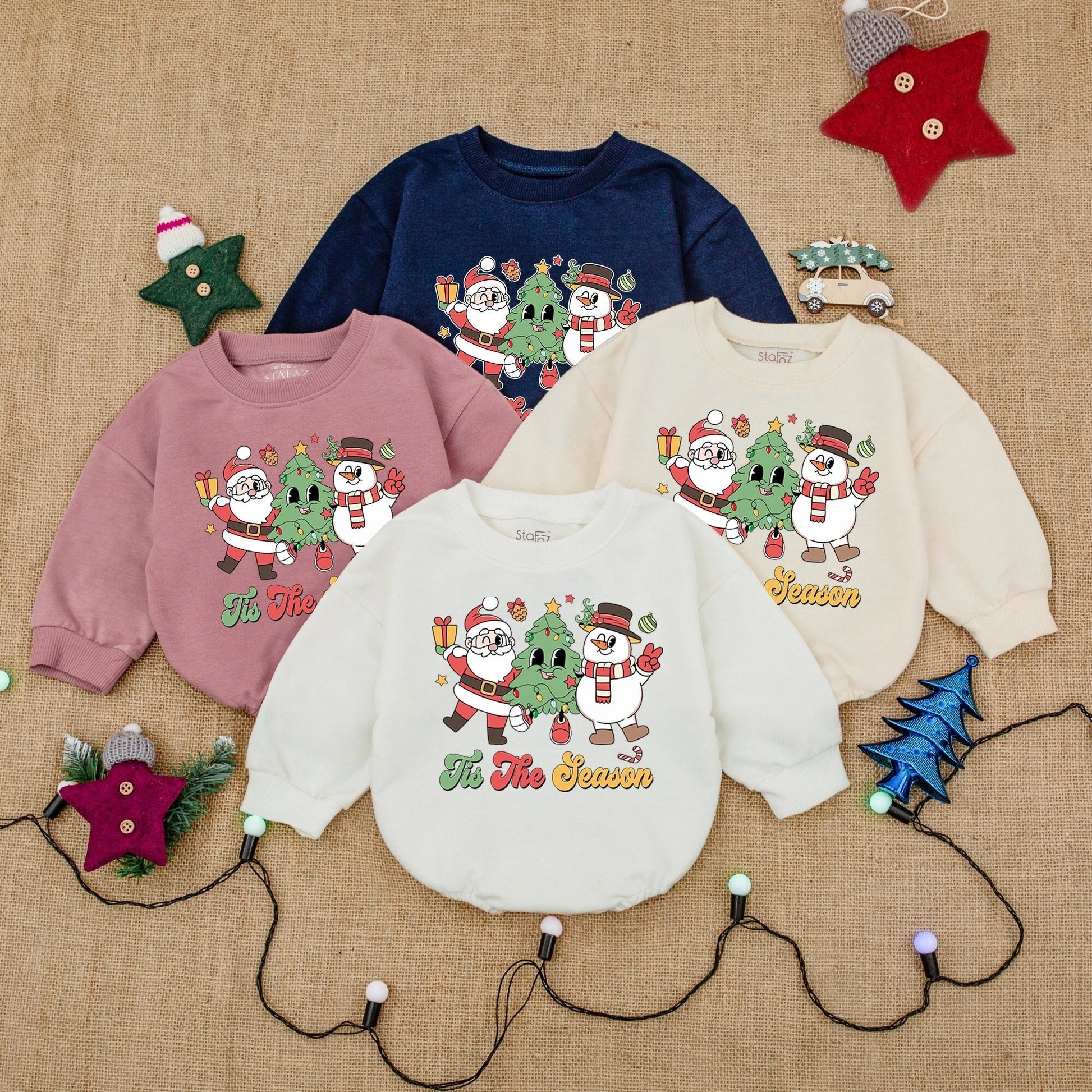 Christmas Bubble Romper & Sweatshirt – Cozy Baby Outfit & Gift