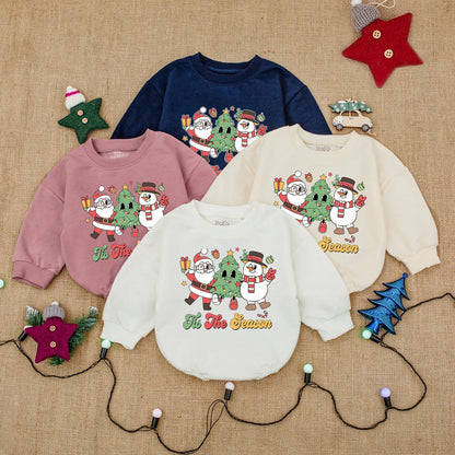 Christmas Bubble Romper & Sweatshirt – Cozy Baby Outfit & Gift
