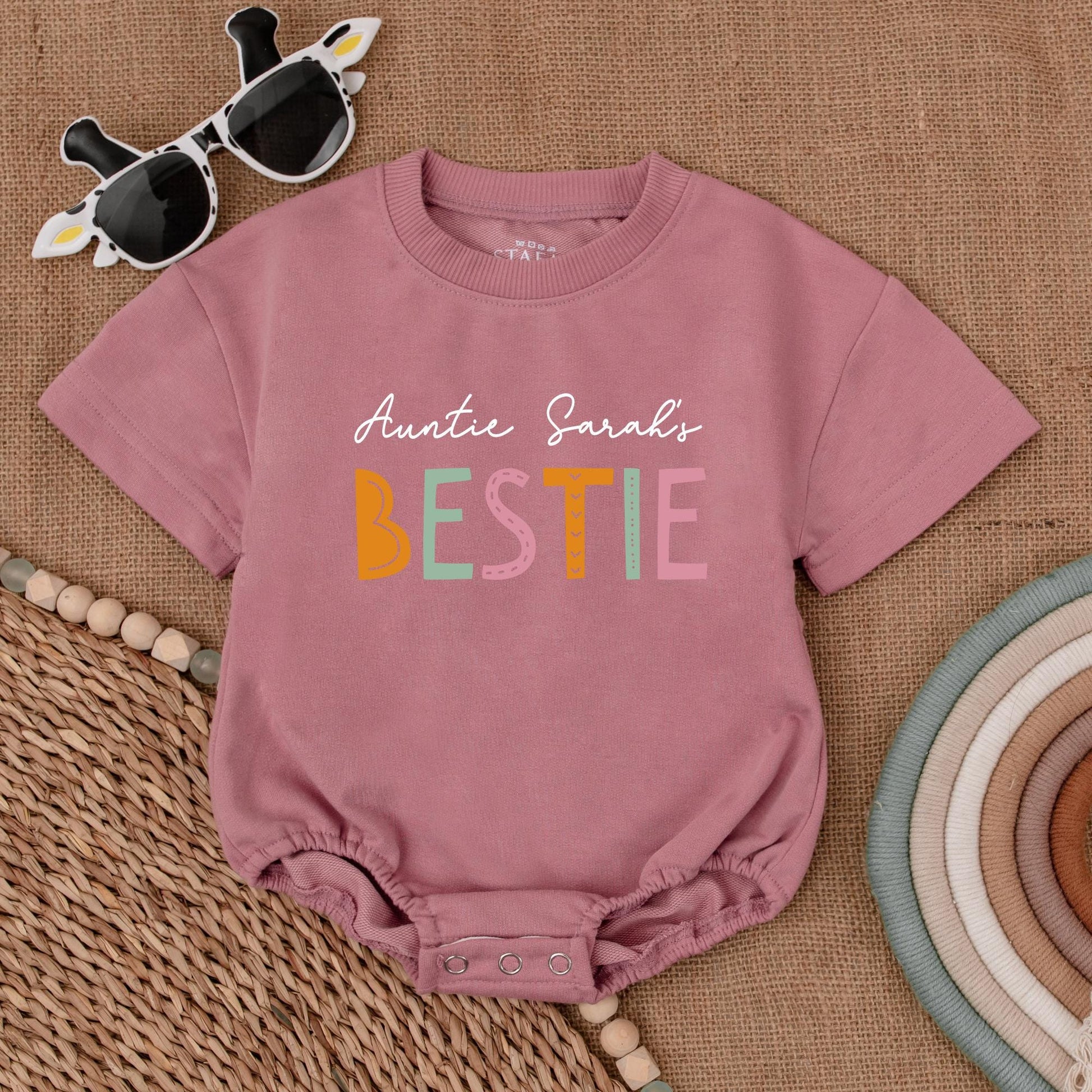 Auntie’s Favorite Baby Romper, Personalized Newborn & Shower Gift