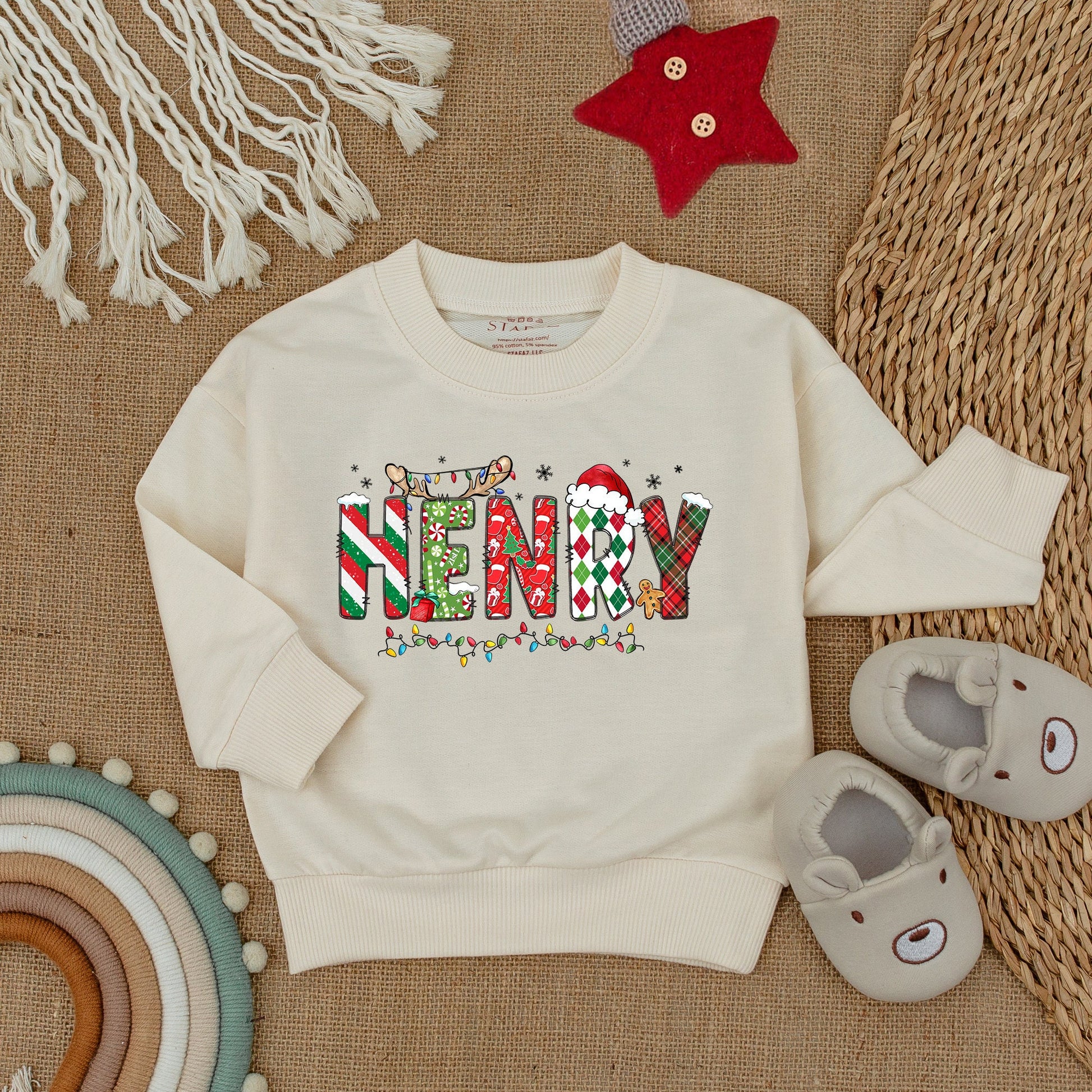 Personalized Christmas Sweatshirt for Toddlers and Babies