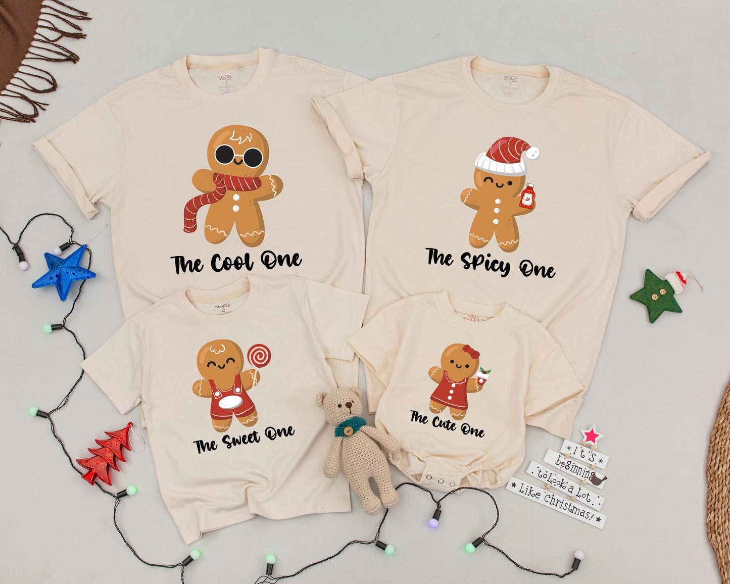 Matching Gingerbread Family Shirts – Personalized Christmas Tees