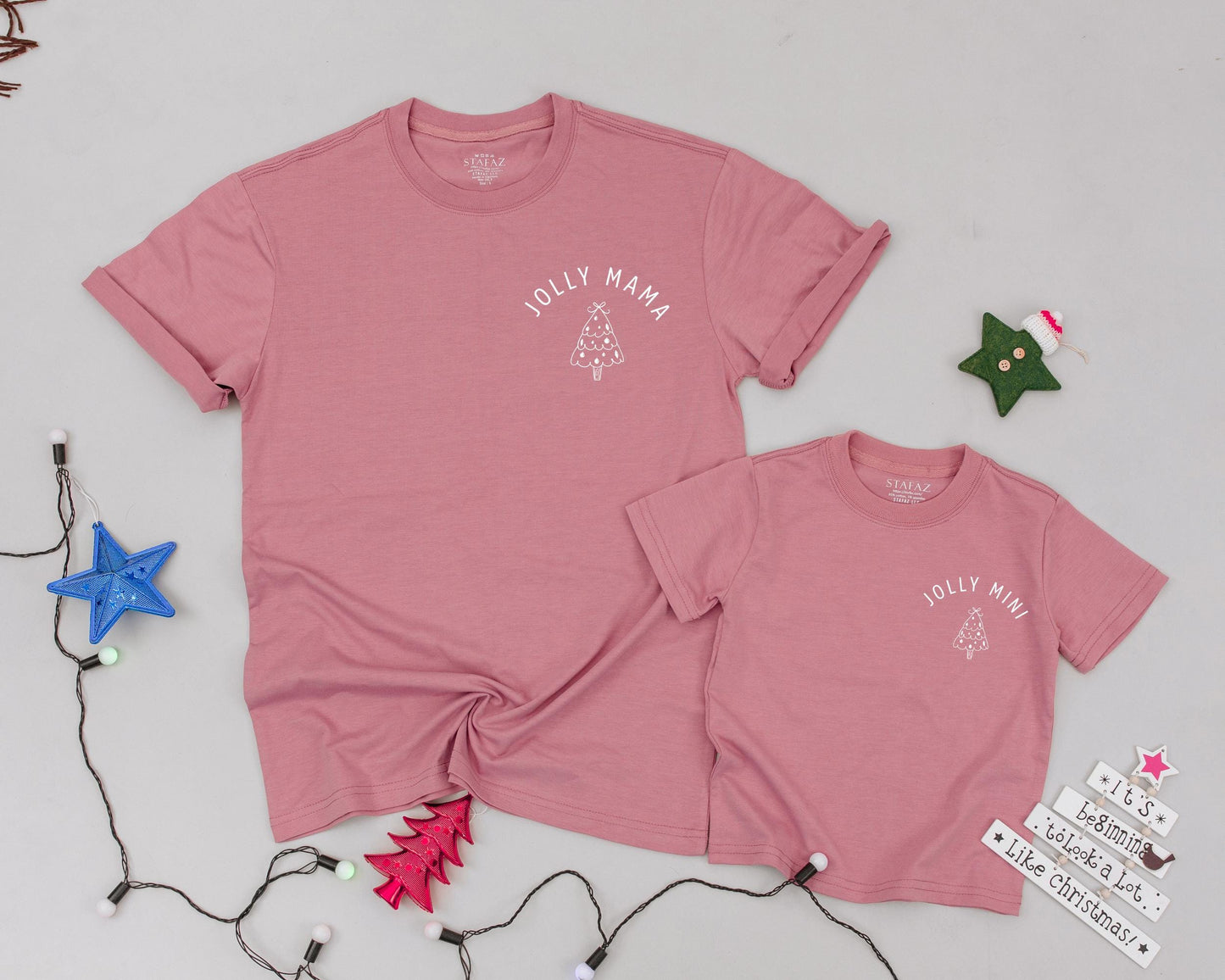 Matching Christmas Family Tees, Personalized Vintage Holiday Shirts