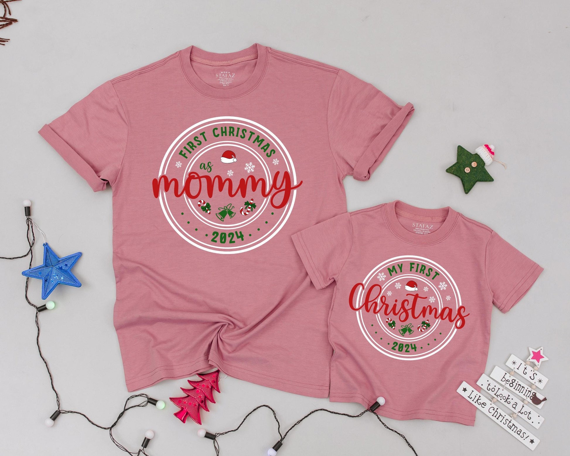 Matching Family Christmas Shirts - Personalized Vintage Holiday Tees