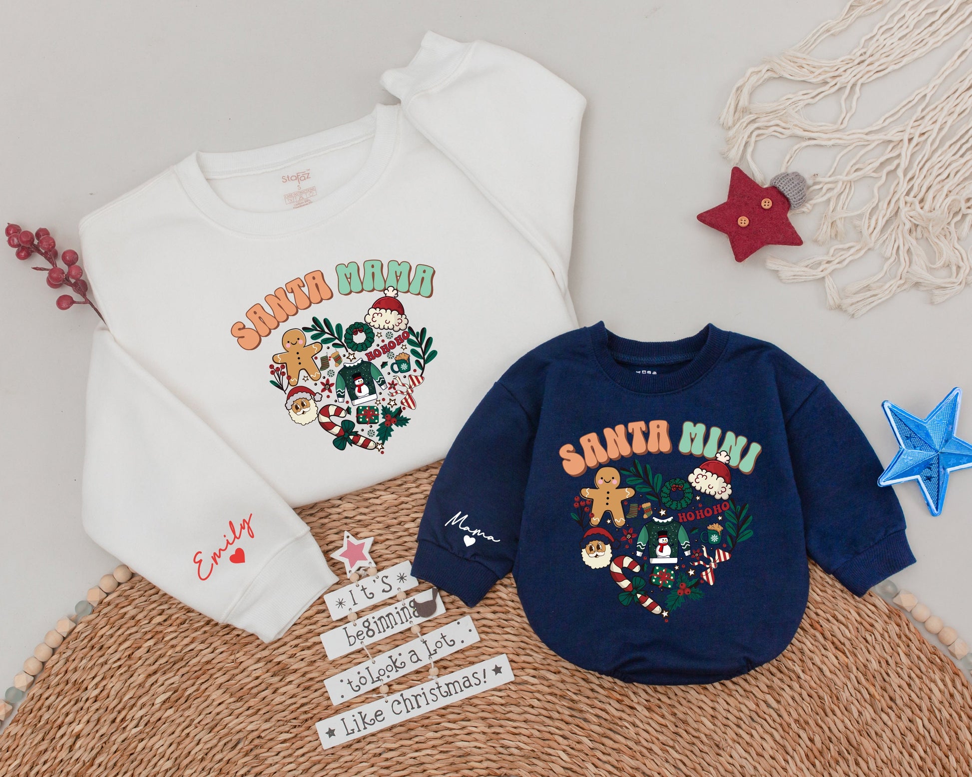 Cozy Mama and Mini Matching Christmas Sweatshirts - Family Fun Style  