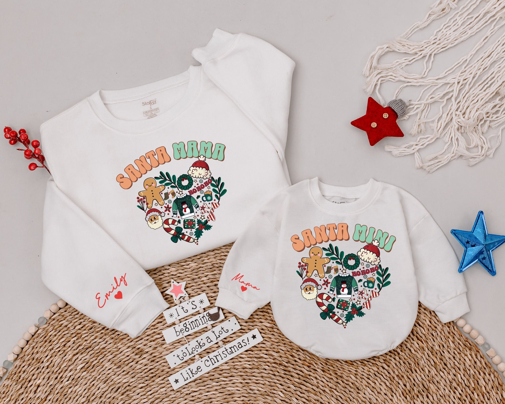Cozy Mama and Mini Matching Christmas Sweatshirts - Family Fun Style  