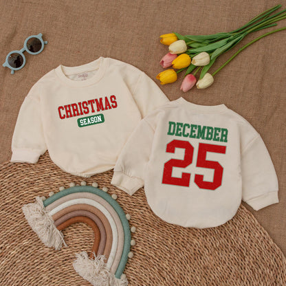 Vintage Santa Baby Romper: My First Christmas Bodysuit & Outfit