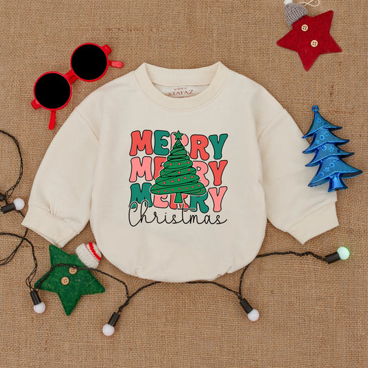 Festive Baby Romper: Cozy Christmas Outfit for First Holidays