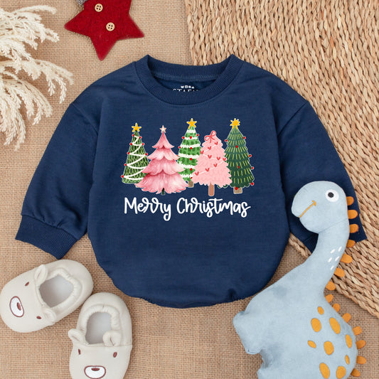 Baby's First Christmas Romper: Cozy Long Sleeve Holiday Bodysuit