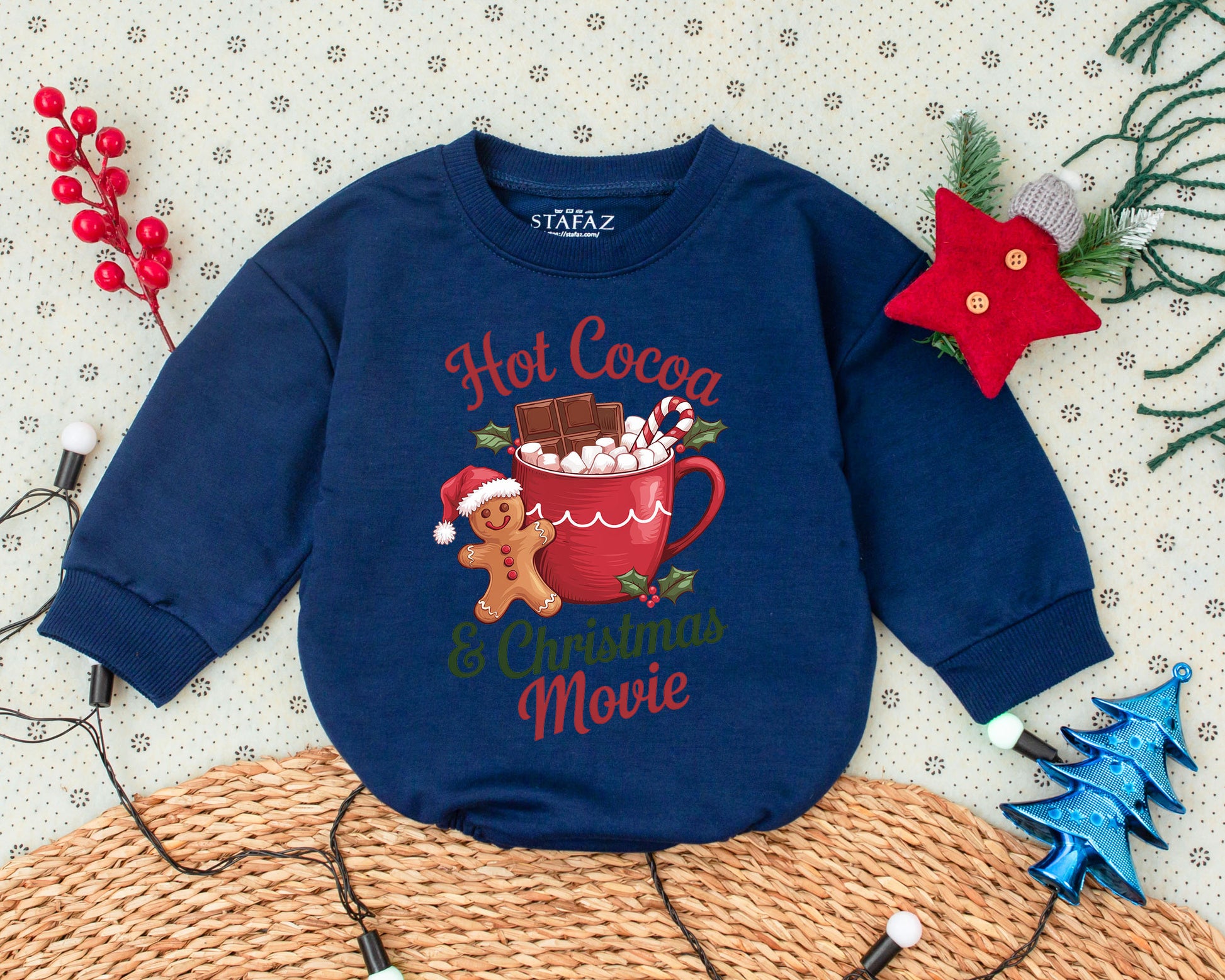 Christmas Baby Romper & Sweatshirt: First Holiday Outfit Gift Set