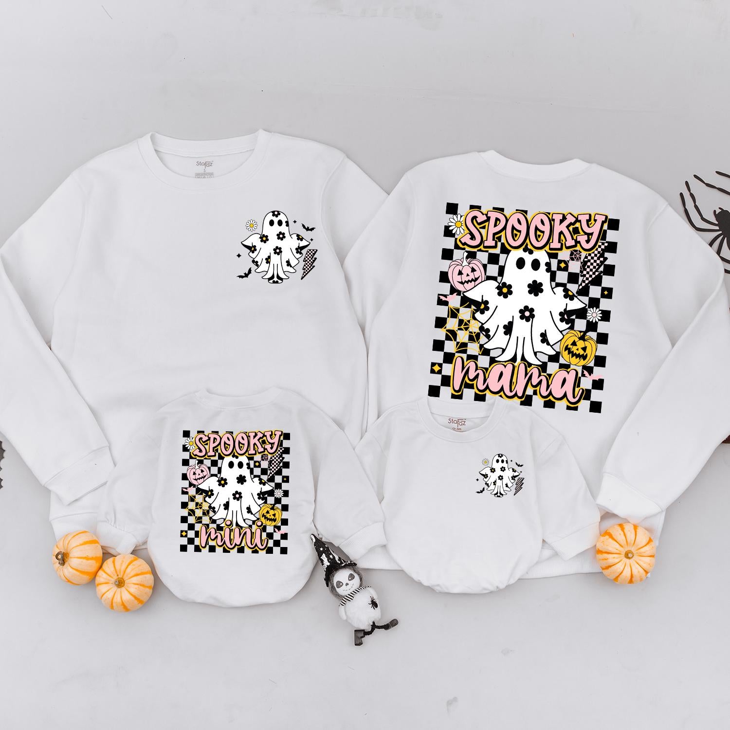 Ghostly Family Sweaters: Cute Halloween Matching Outfits for All