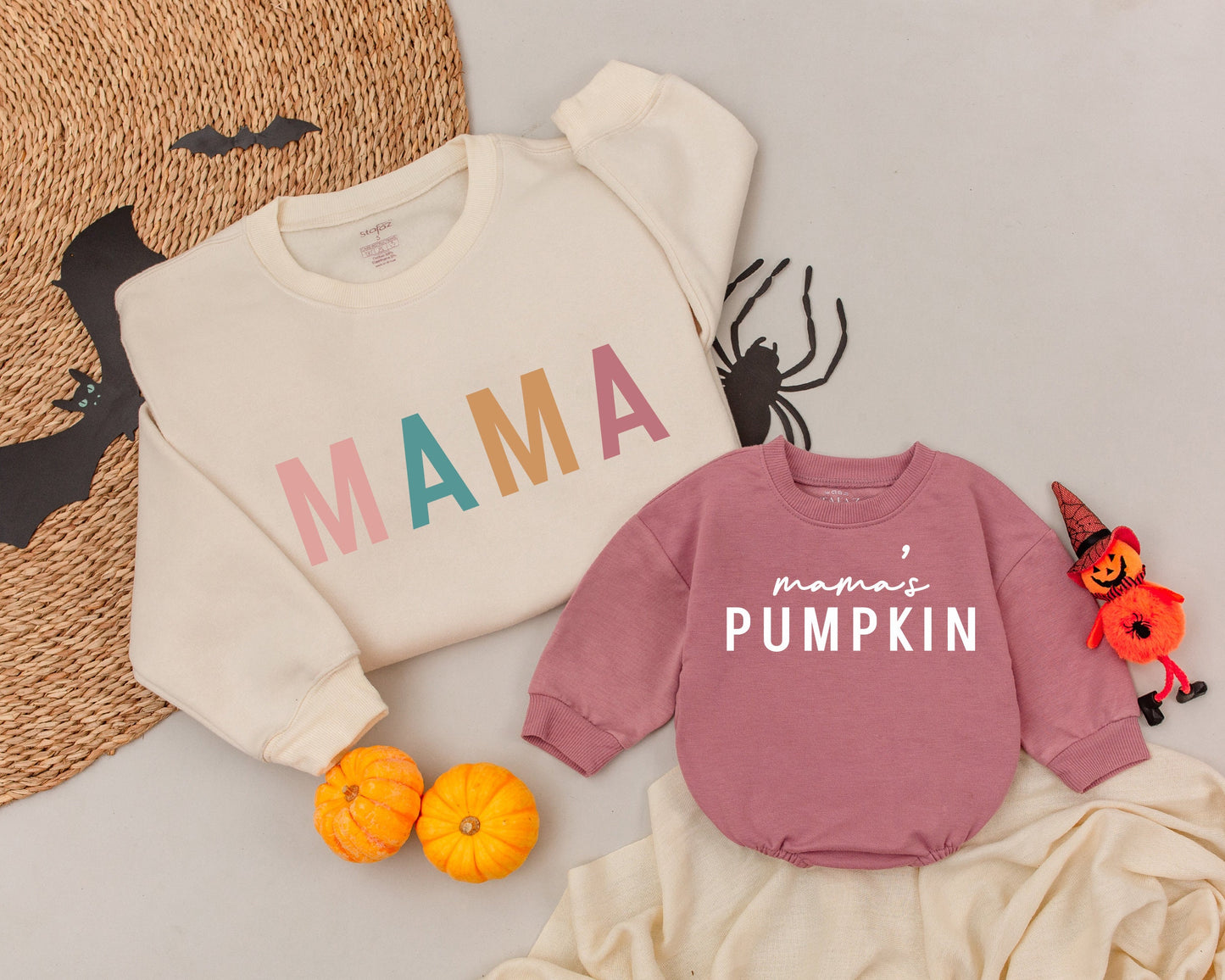 Matching Mama & Mini Pumpkin Sweatshirts - Cozy Fall Family Outfits