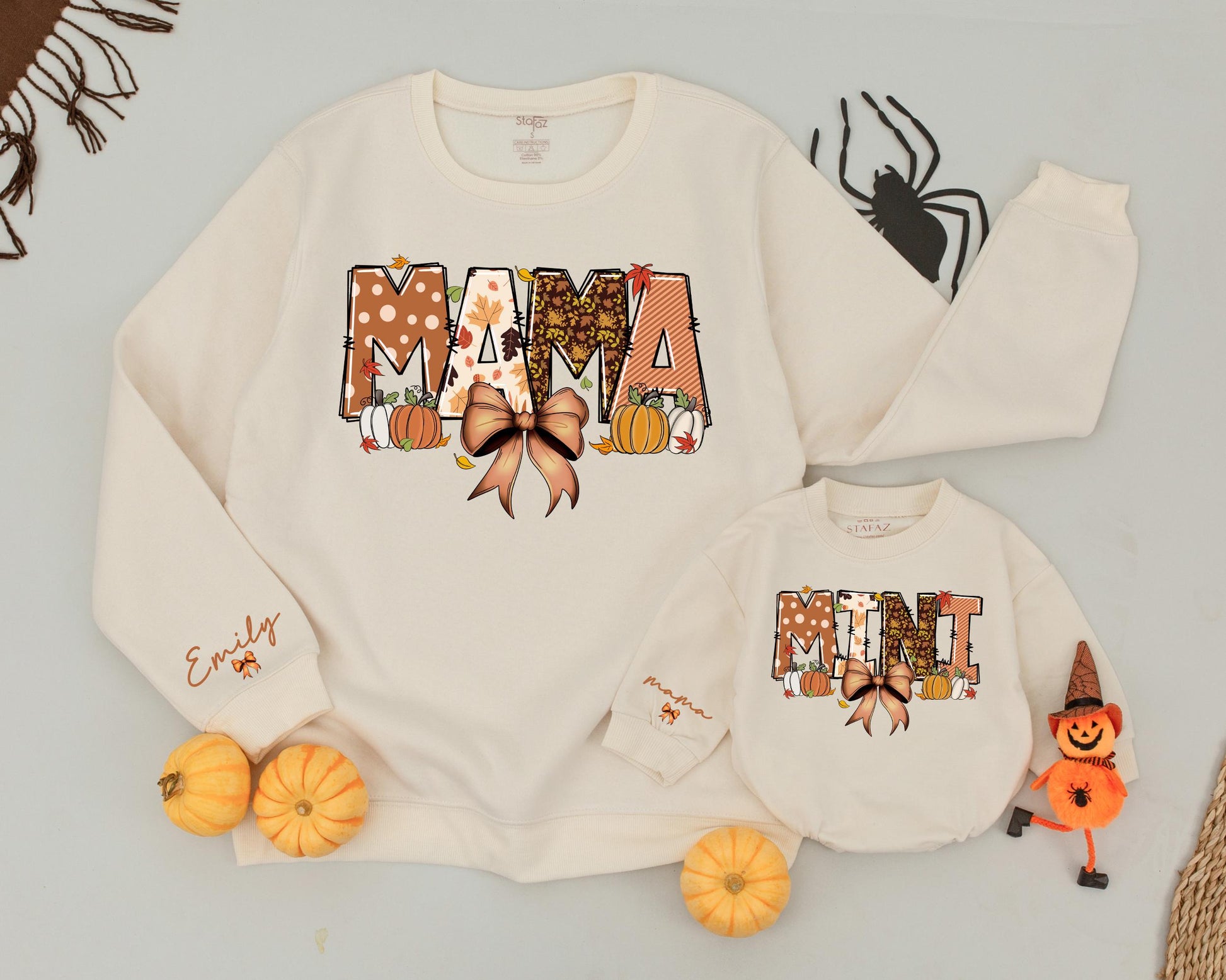 Retro Halloween Mama & Mini Sweaters: Matching Fall Family Outfits