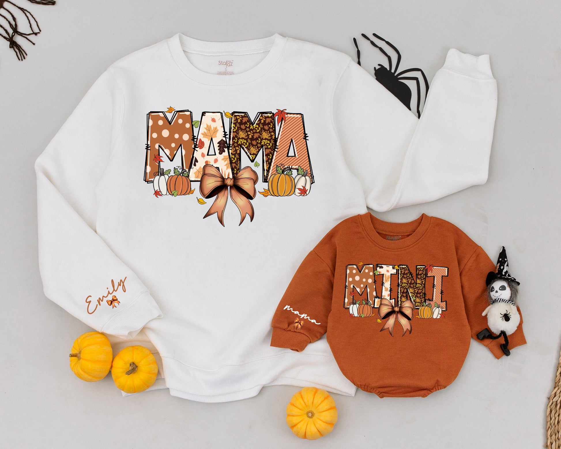 Retro Halloween Mama & Mini Sweaters: Matching Fall Family Outfits