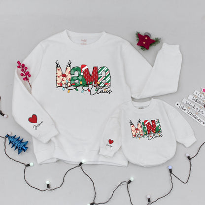 Festive Family Claus Sweaters: Matching Mom & Baby Christmas Outfits