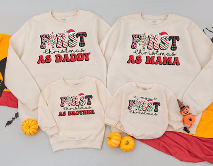 Matching Family Christmas Sweatshirt Set – 2024 Baby Announcement