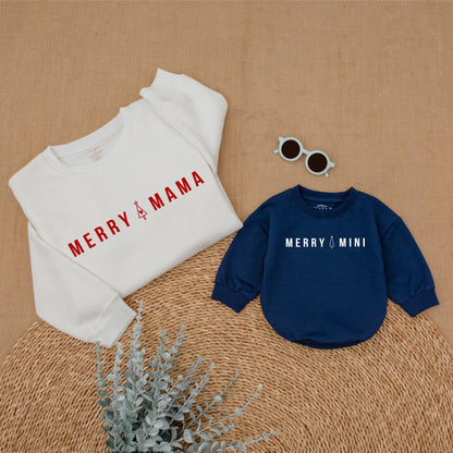 Matching Family Sweatshirts & Bubble Romper - My First Christmas Set