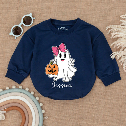 Boo Halloween Bubble Romper for Baby's First Trick or Treat Outfit