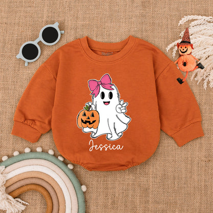 Boo Halloween Bubble Romper for Baby's First Trick or Treat Outfit