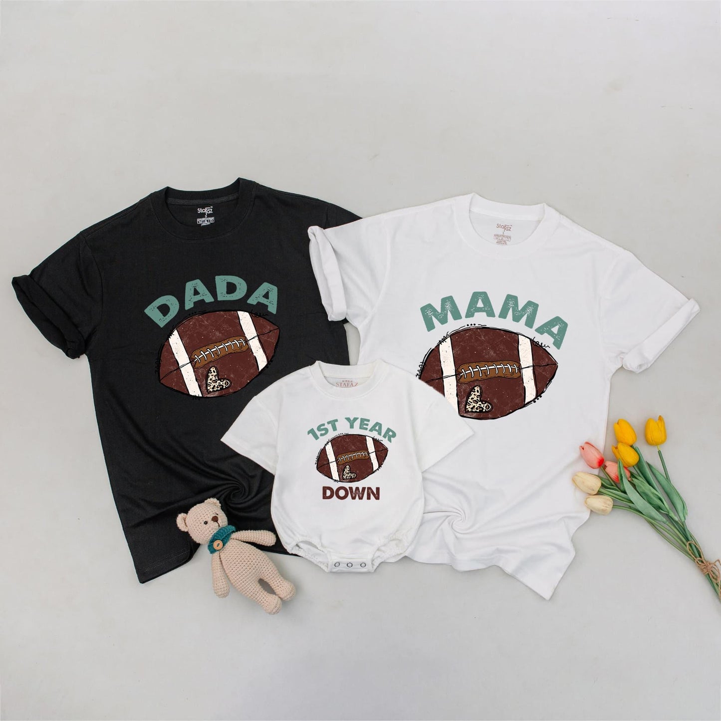 Football 1st Birthday Shirt for Boys, Family Matching Outfits