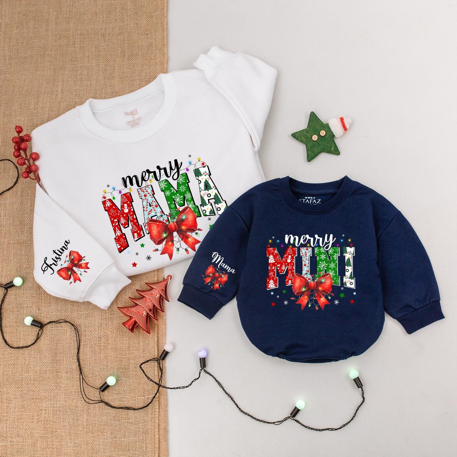 Matching Family Christmas Outfits: Mama & Mini Sweater Set