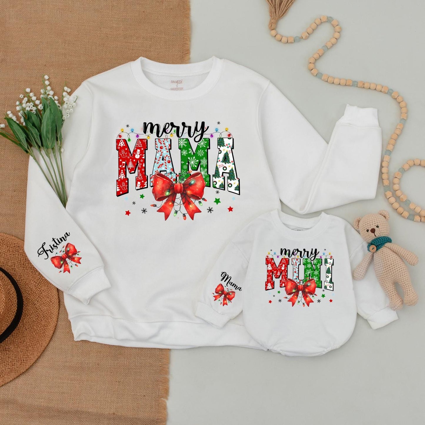 Matching Family Christmas Outfits: Mama & Mini Sweater Set