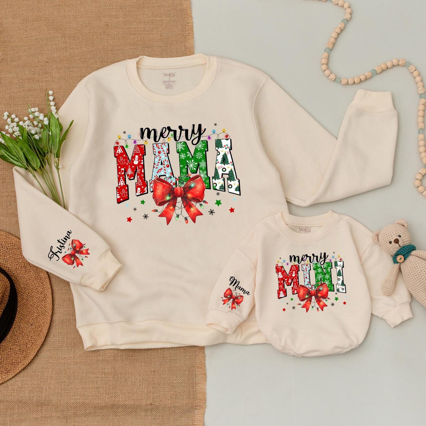 Matching Family Christmas Outfits: Mama & Mini Sweater Set