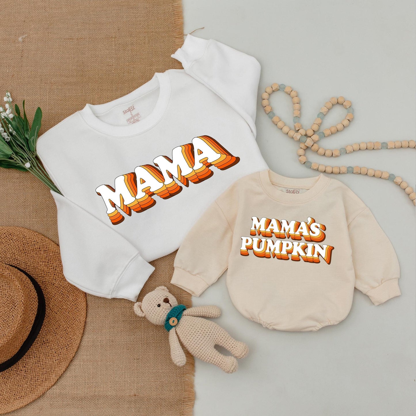 Pumpkin Season Matching Outfits: Mama & Me Fall Sweatshirts