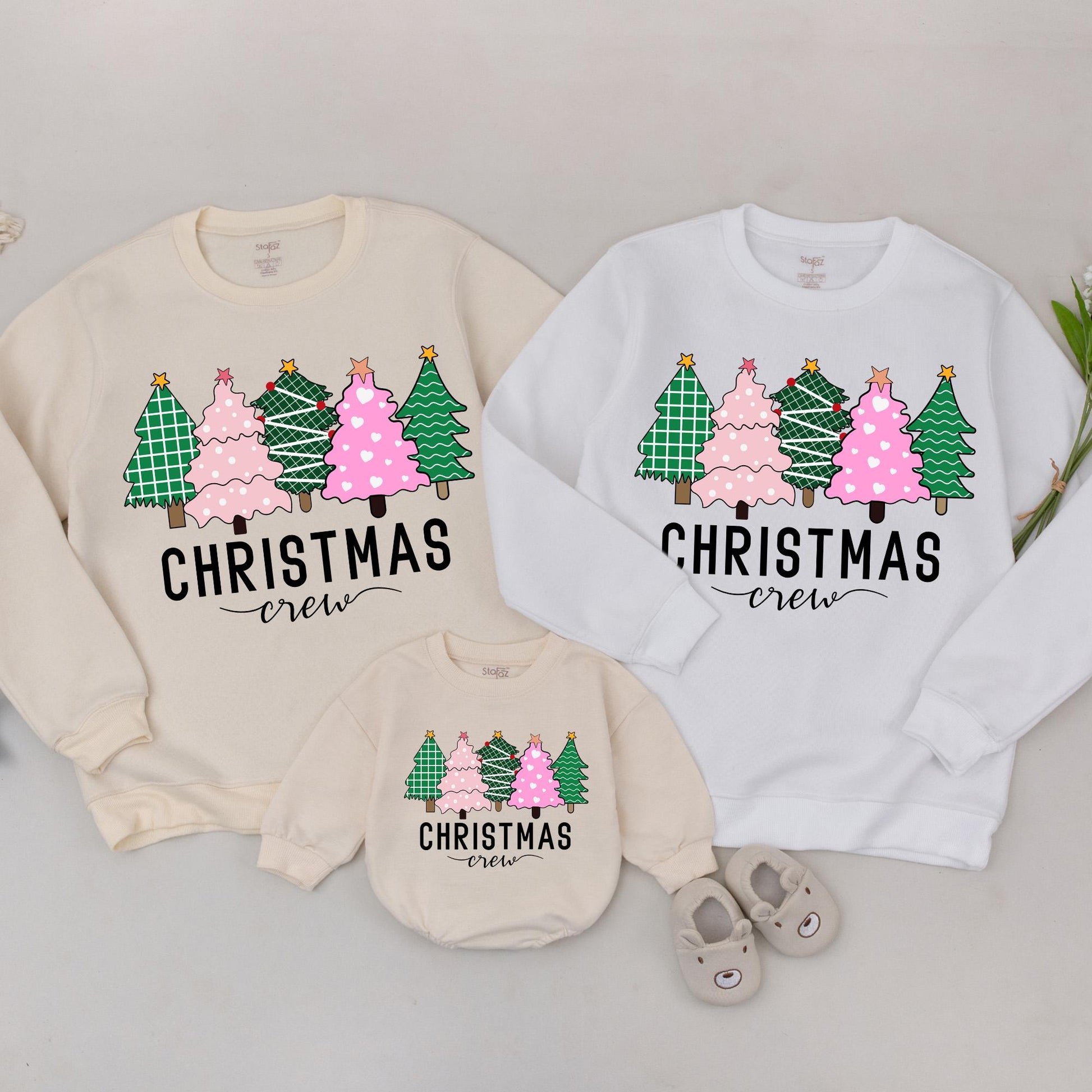 Matching Family Christmas Sweatshirts - Mommy and Me Festive Outfits