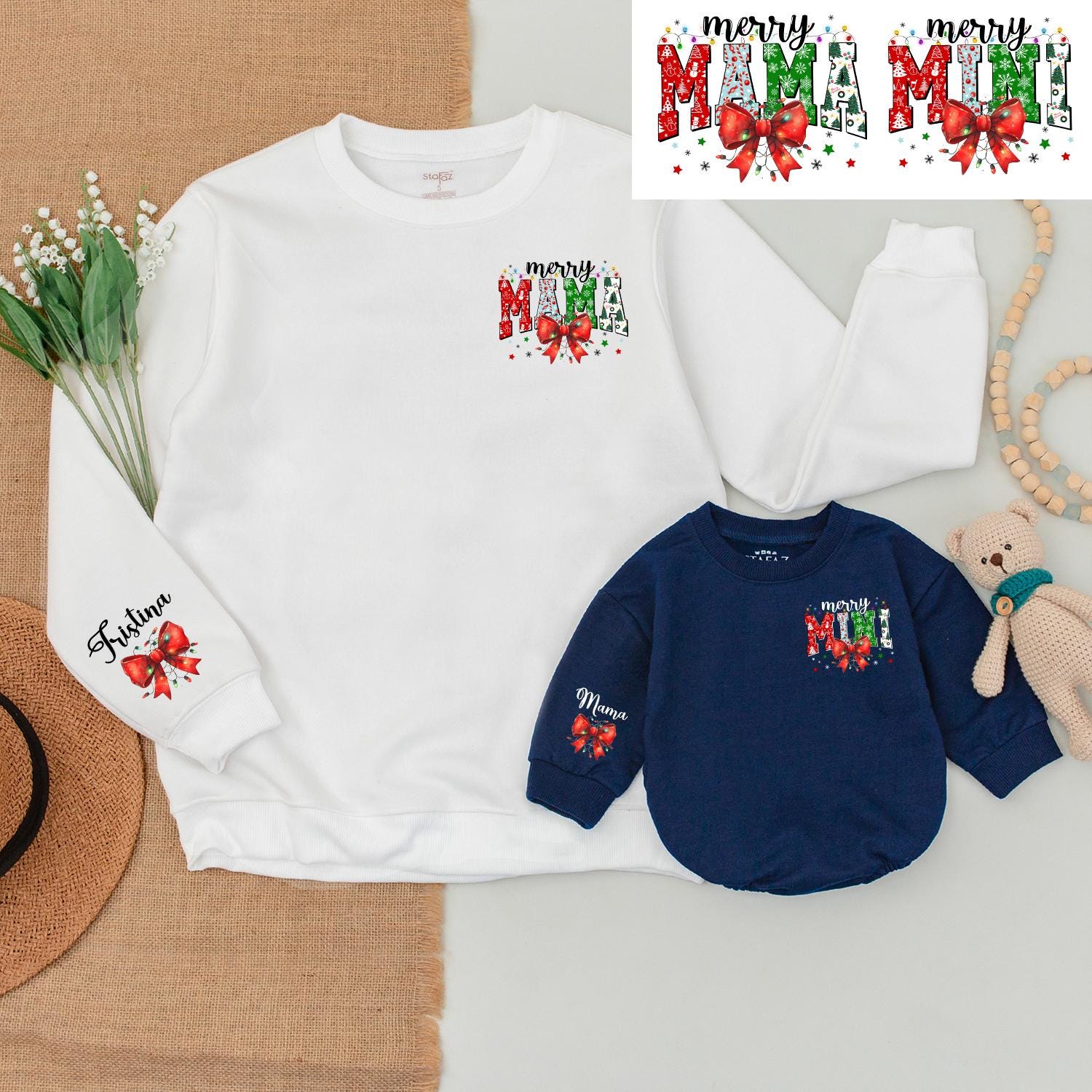 Matching Family Christmas Outfits: Mama & Me Sweater Set