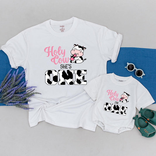 Cow Themed Birthday Shirt for Kids - Custom Farm Birthday Outfit