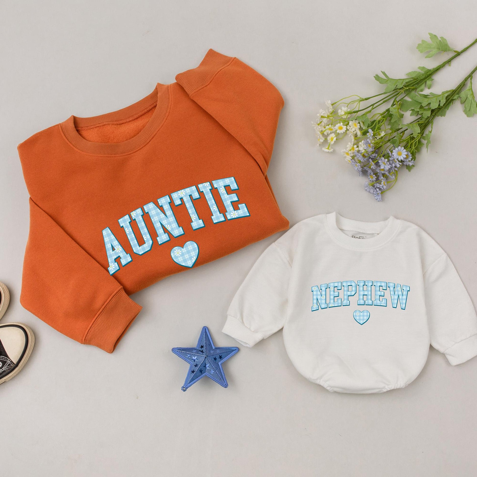 Matching Aunt and Nephew Sweatshirts: Custom Family Outfits Gift