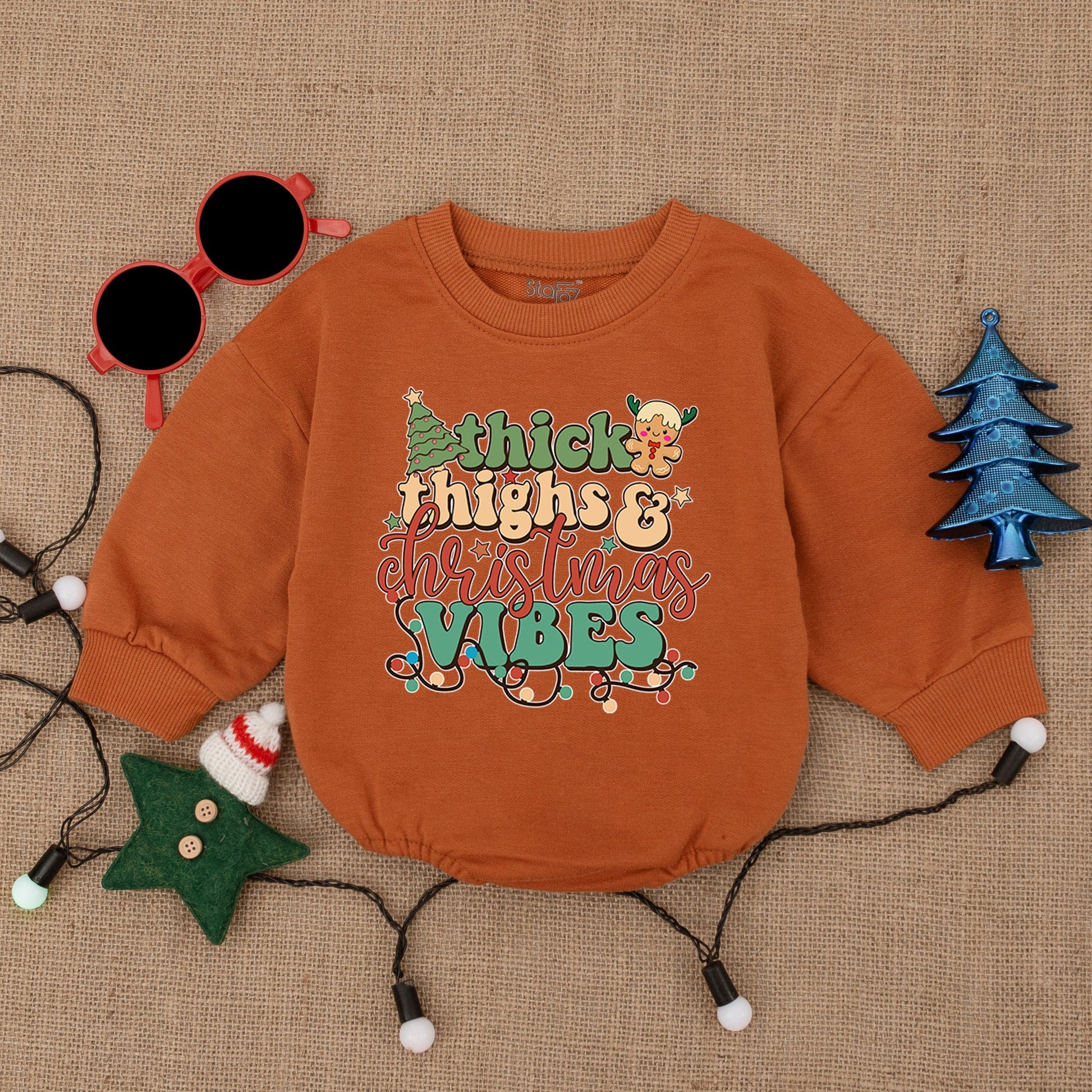 Cozy Christmas Vibes Baby Romper: First Christmas Girl Outfit Gift