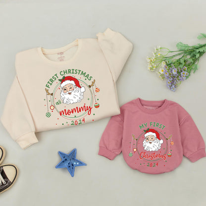 Matching Family Christmas Sweatshirt Set: Mommy & Me Holiday Outfit  