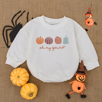 Pumpkin Newborn Romper: 1st Thanksgiving & Fall Baby Bodysuit