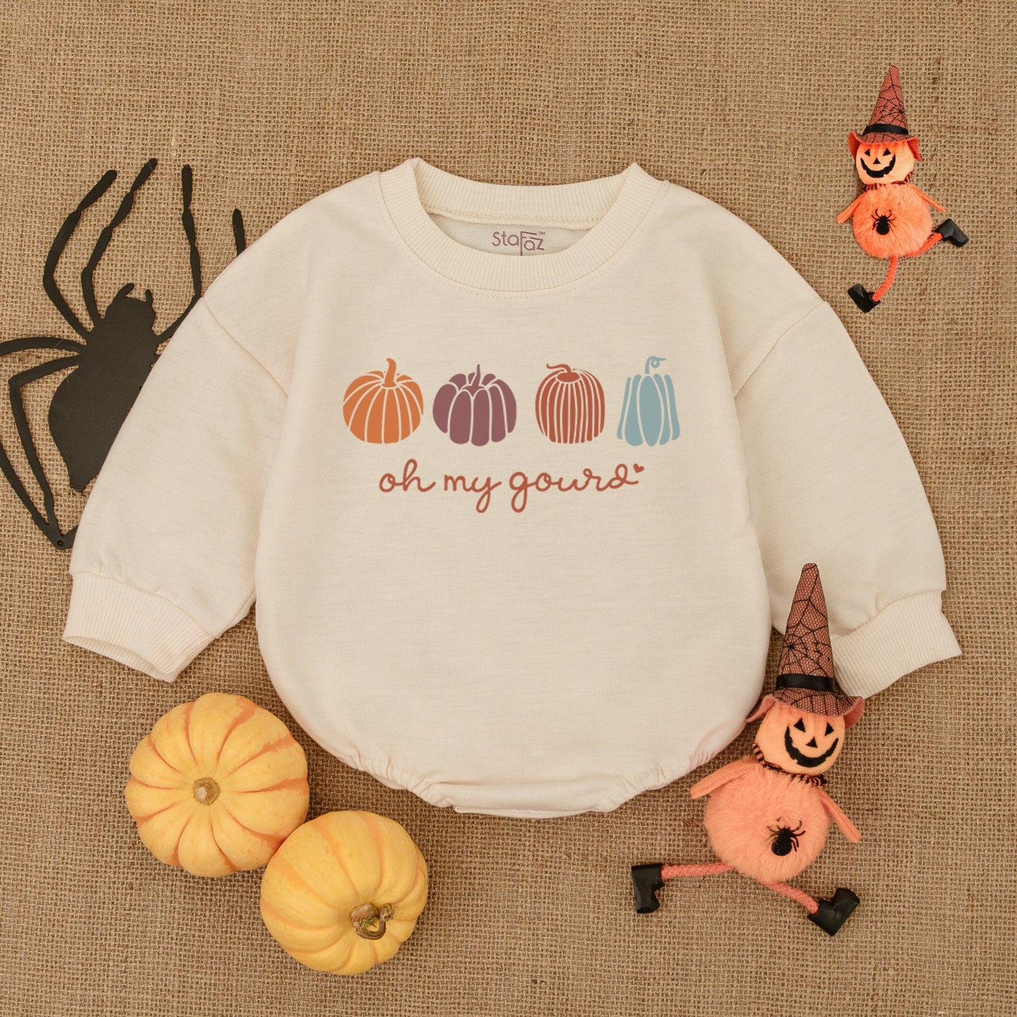 Pumpkin Newborn Romper: 1st Thanksgiving & Fall Baby Bodysuit