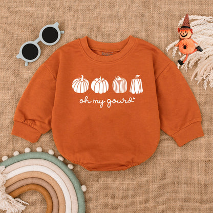 Pumpkin Newborn Romper: 1st Thanksgiving & Fall Baby Bodysuit