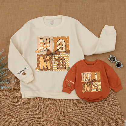 Mama and Mini Fall Sweatshirts: Thanksgiving Outfits for Baby Girl