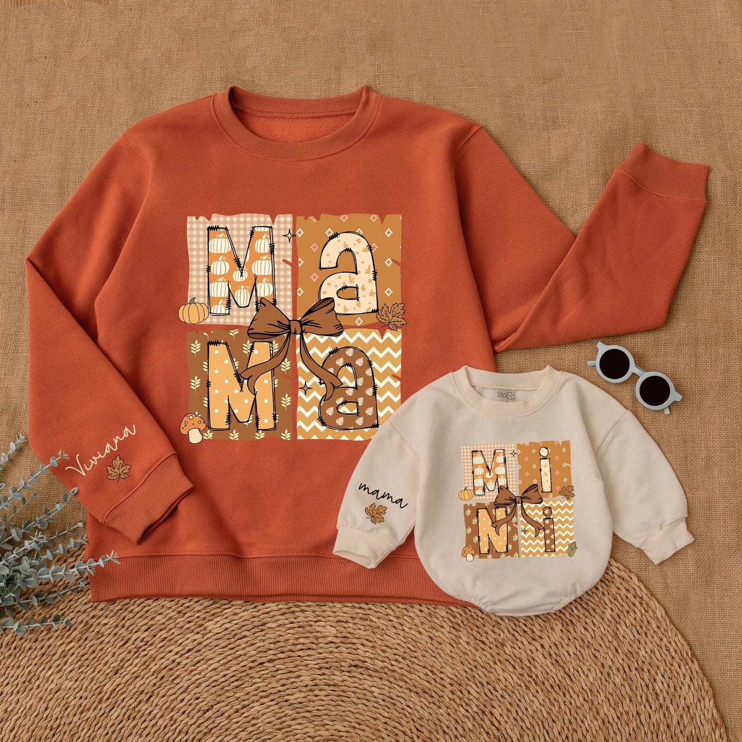 Mama and Mini Fall Sweatshirts: Thanksgiving Outfits for Baby Girl