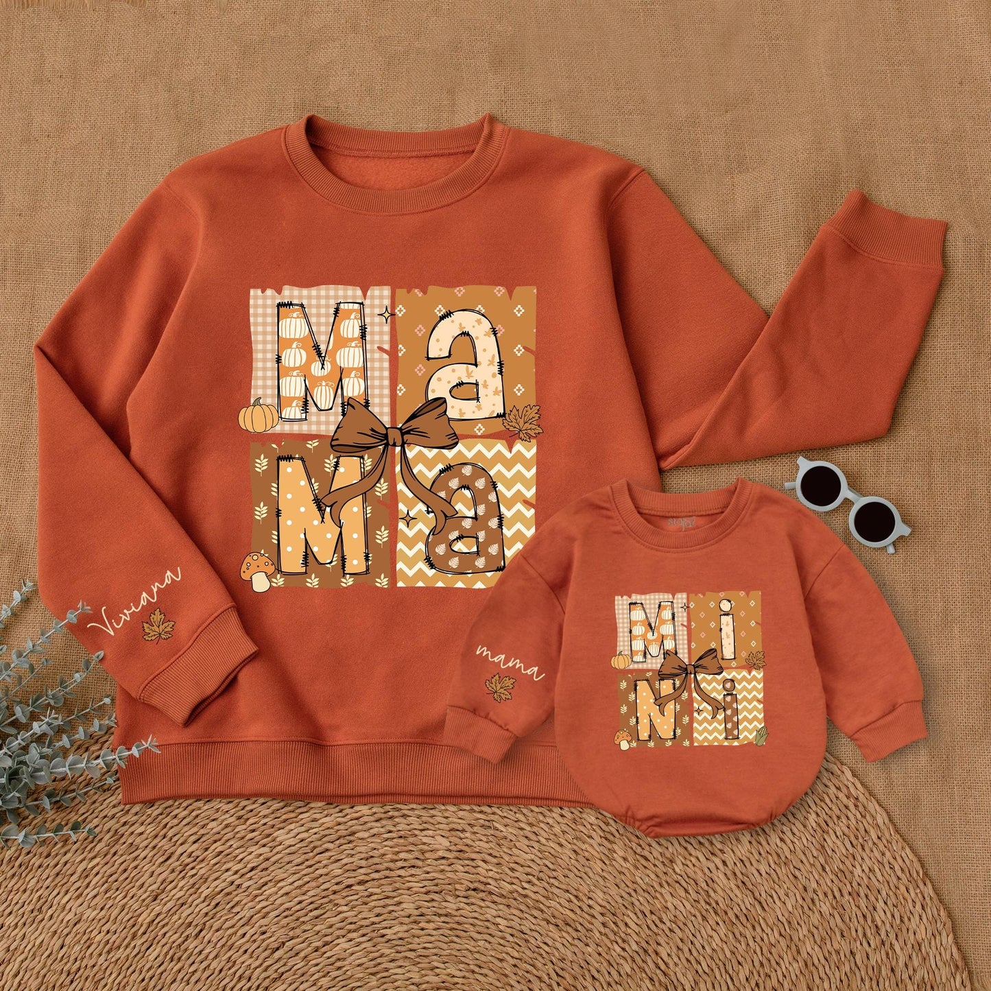 Mama and Mini Fall Sweatshirts: Thanksgiving Outfits for Baby Girl