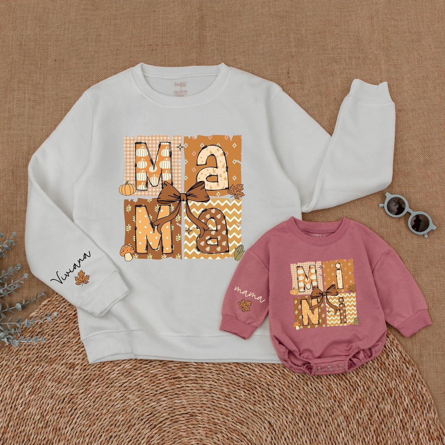 Mama and Mini Fall Sweatshirts: Thanksgiving Outfits for Baby Girl