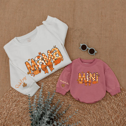 Mama & Mini Pumpkin Sweaters: Matching Thanksgiving Outfits for Family