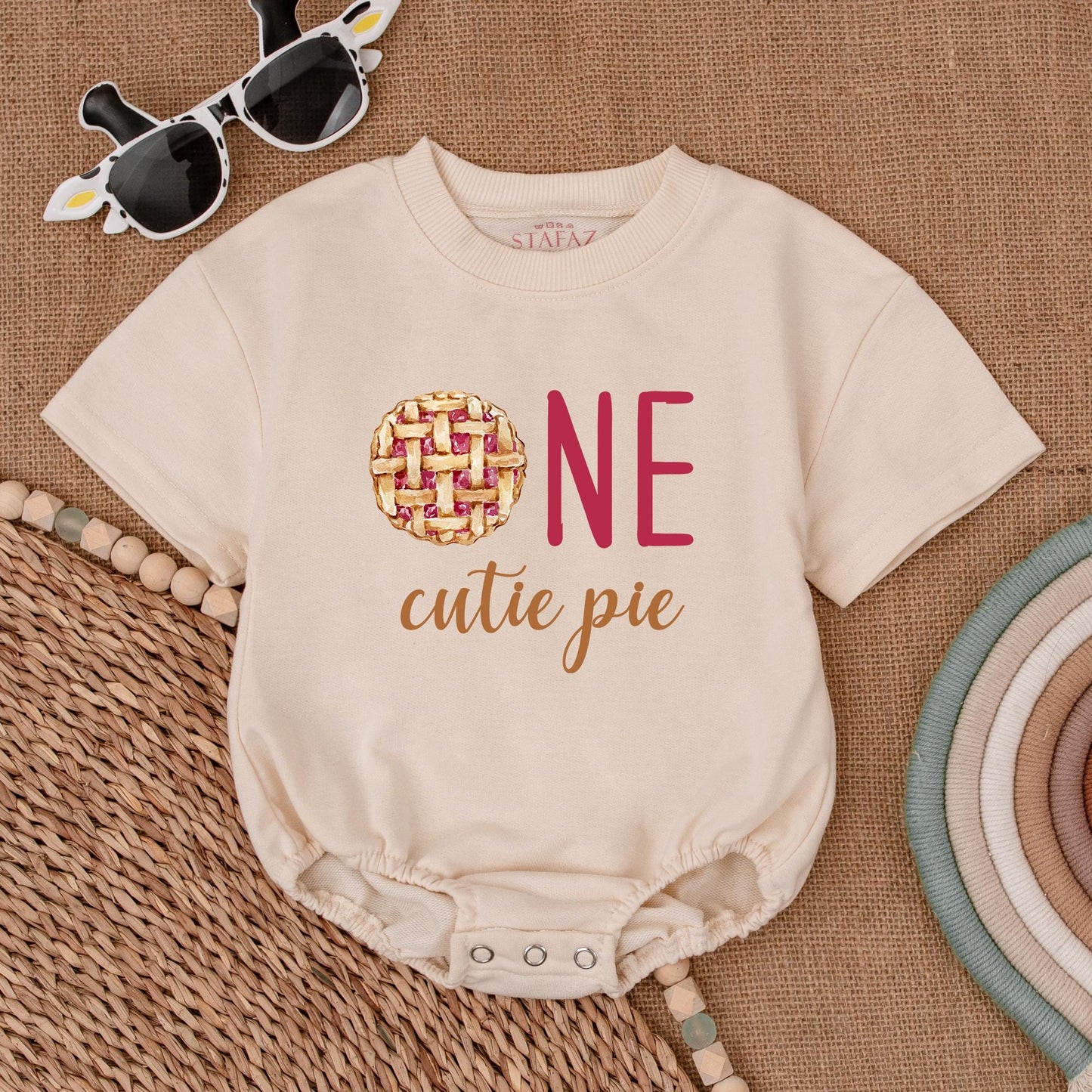 Cutie Pie 1st Birthday Romper - Thanksgiving Baby Gift Bodysuit