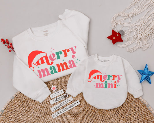 Retro Mama & Mini Matching Sweatshirts – Family Christmas Gift Idea