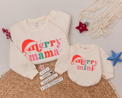 Retro Mama & Mini Matching Sweatshirts – Family Christmas Gift Idea