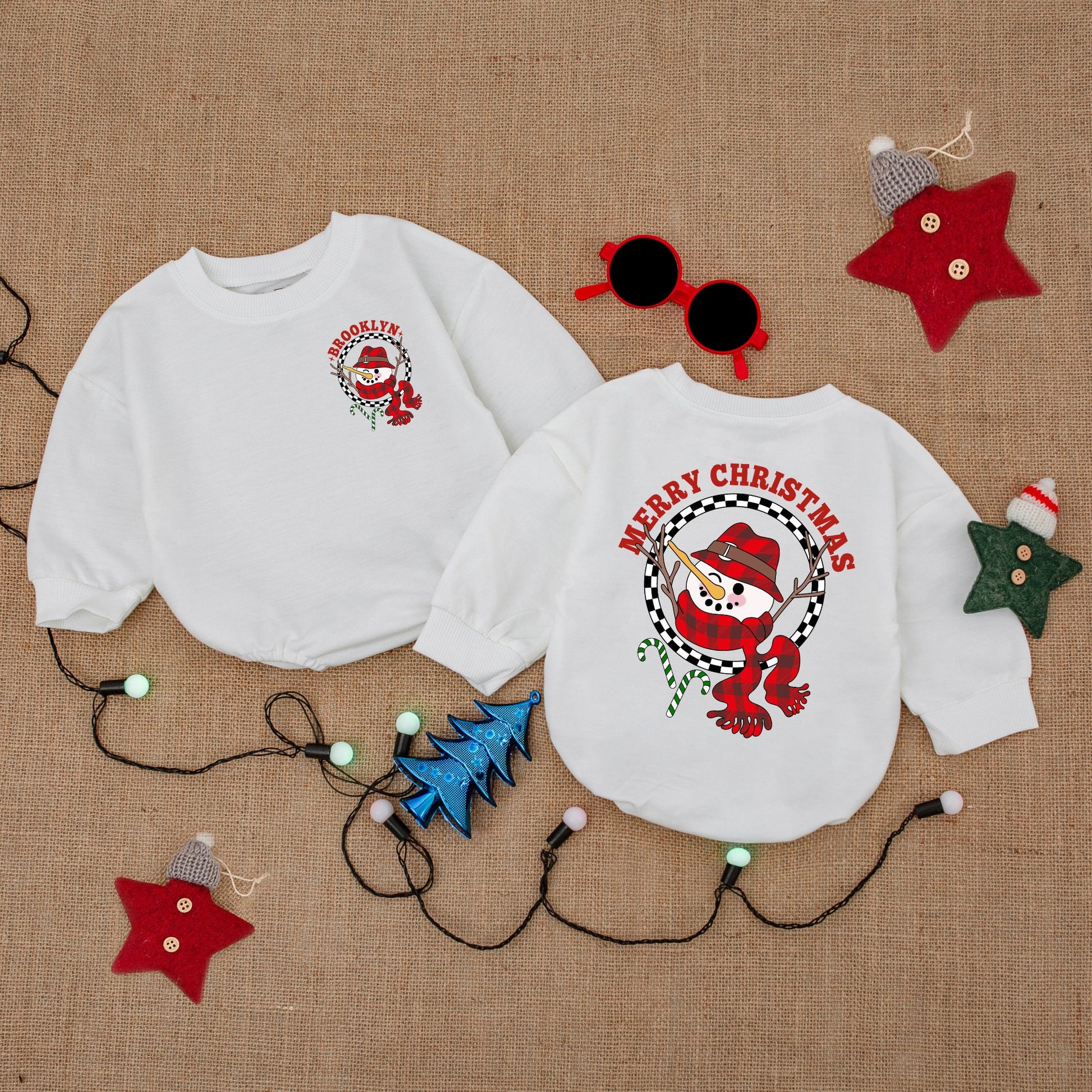 Baby's First Christmas Outfit: Personalized Bodysuit & Romper Gift