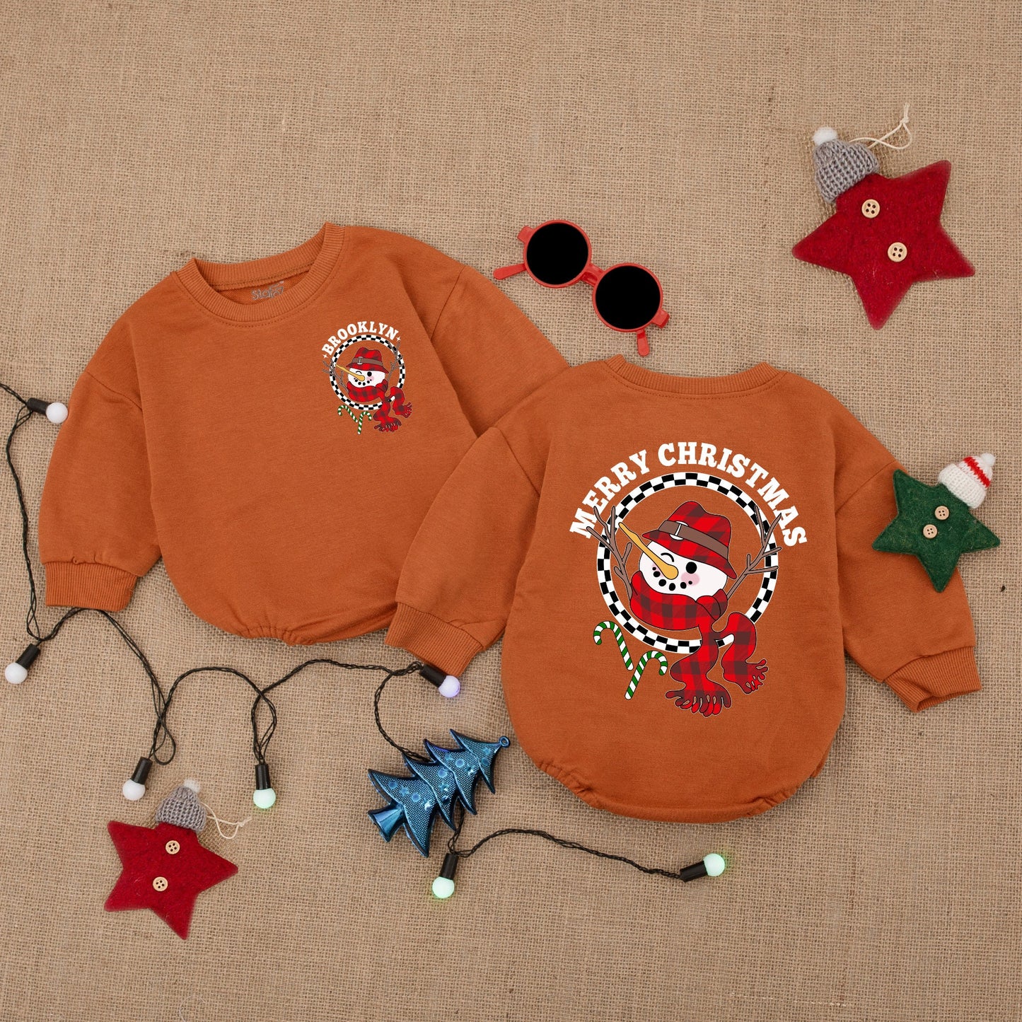 Baby's First Christmas Outfit: Personalized Bodysuit & Romper Gift