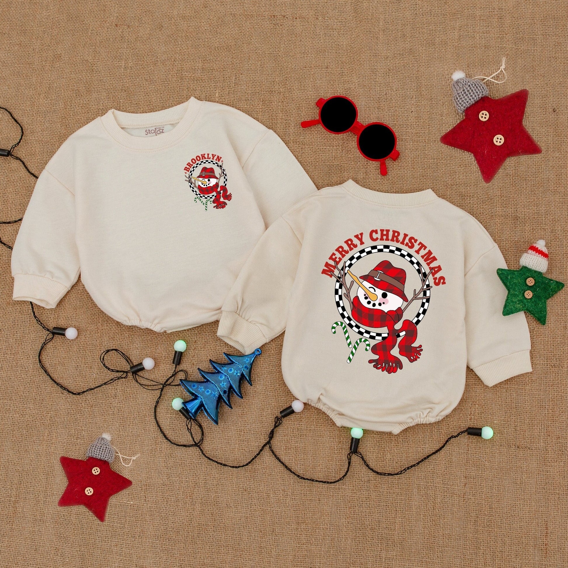 Baby's First Christmas Outfit: Personalized Bodysuit & Romper Gift