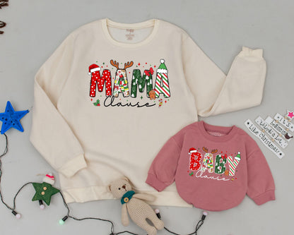 Vintage Mama and Mini Christmas Sweatshirts - Matching Family Outfits