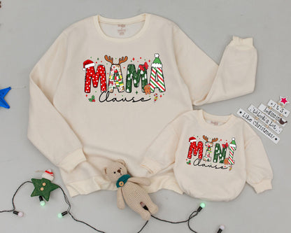 Vintage Mama and Mini Christmas Sweatshirts - Matching Family Outfits