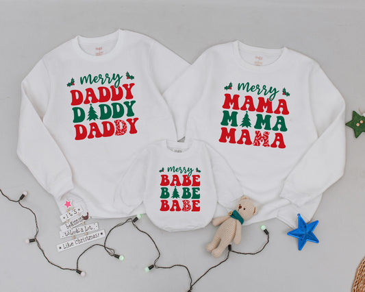 Vintage Christmas Matching Sweatshirts, Mommy & Me, Family Outfits